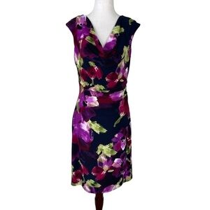 Lauren Ralph Lauren Floral Cowl Neck Dress